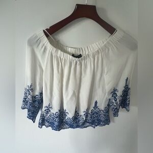 Aqua Off the Shoulder Top